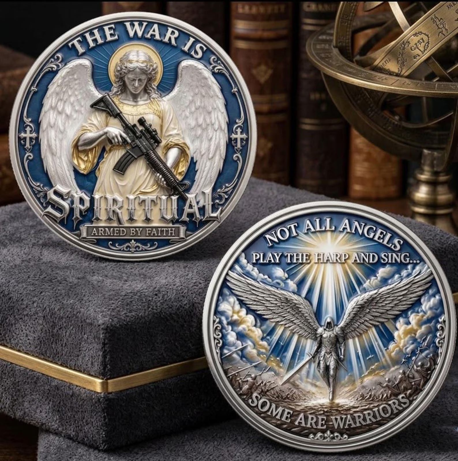FaithShield – Spiritual Warfare Challenge Coin