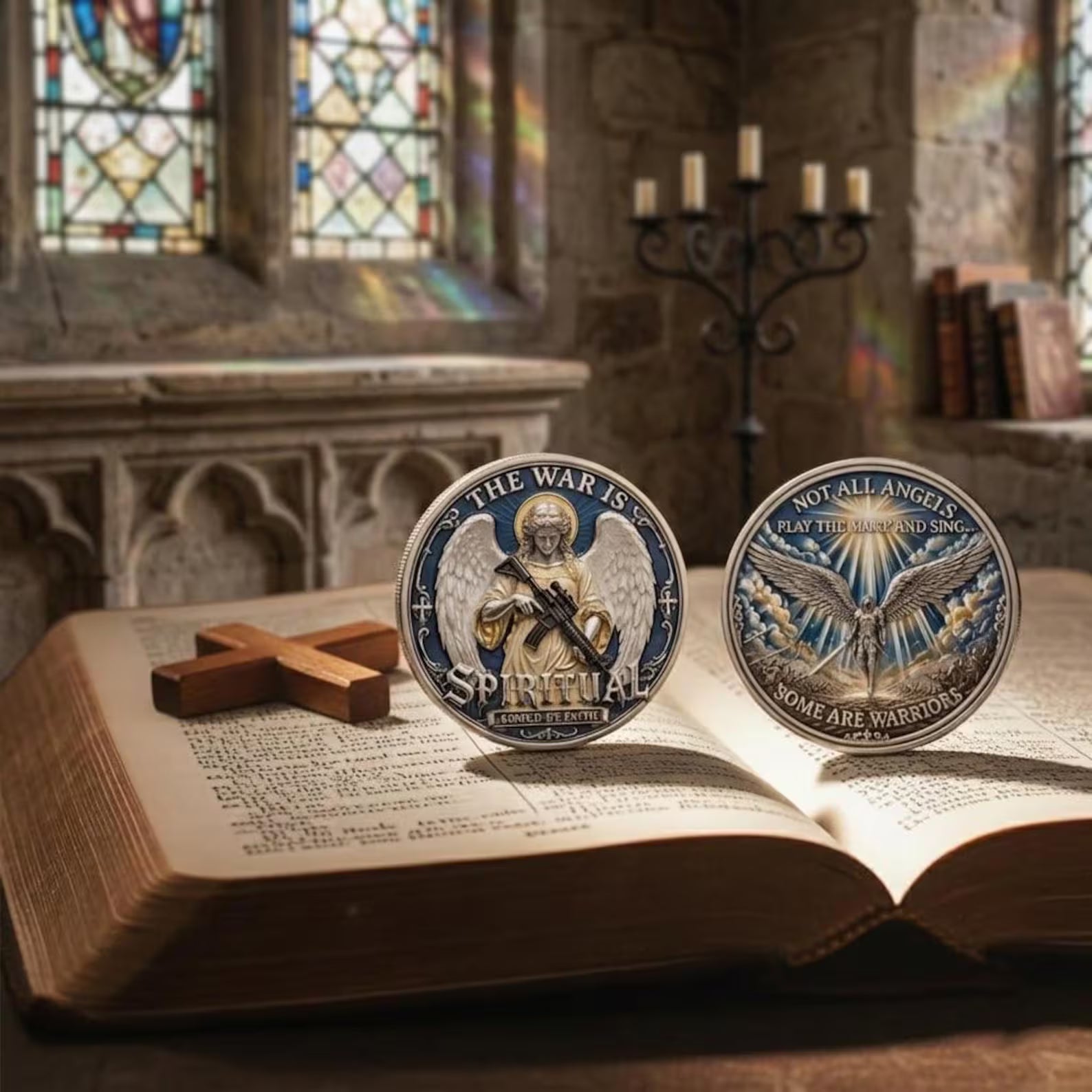 FaithShield – Spiritual Warfare Challenge Coin