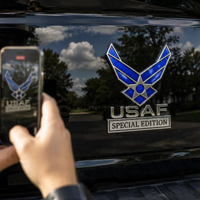 BlueValor – Air Force Metal Car Emblem