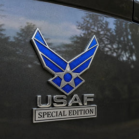 BlueValor – Air Force Metal Car Emblem