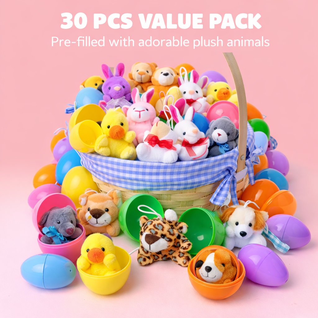 BunnyBuddy – Plush Animals Pre-Filled Easter Eggs