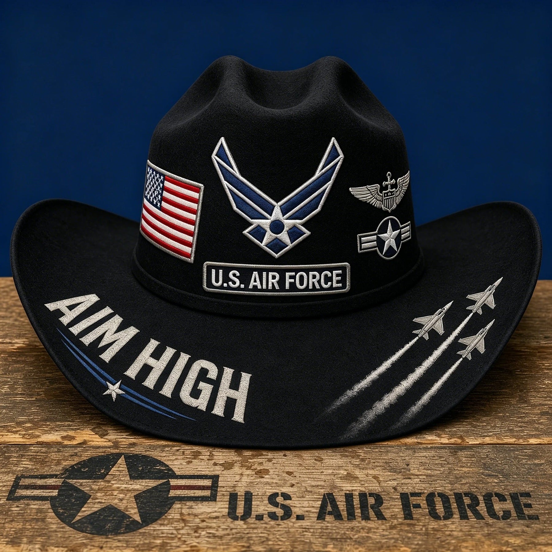 FreedomRidge – Aim High Air Force Western Hat