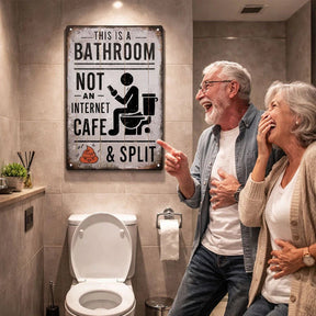 Bathroom Café Closed – Funny Metal Sign