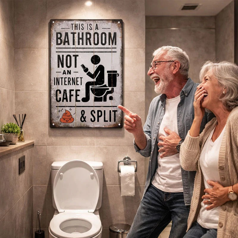 Bathroom Café Closed – Funny Metal Sign