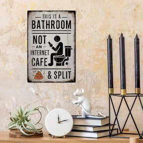 Bathroom Café Closed – Funny Metal Sign