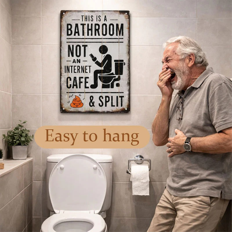 Bathroom Café Closed – Funny Metal Sign