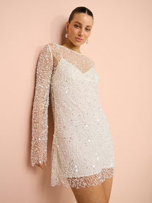 OpalGlow – Luxury Handcrafted Party Dress