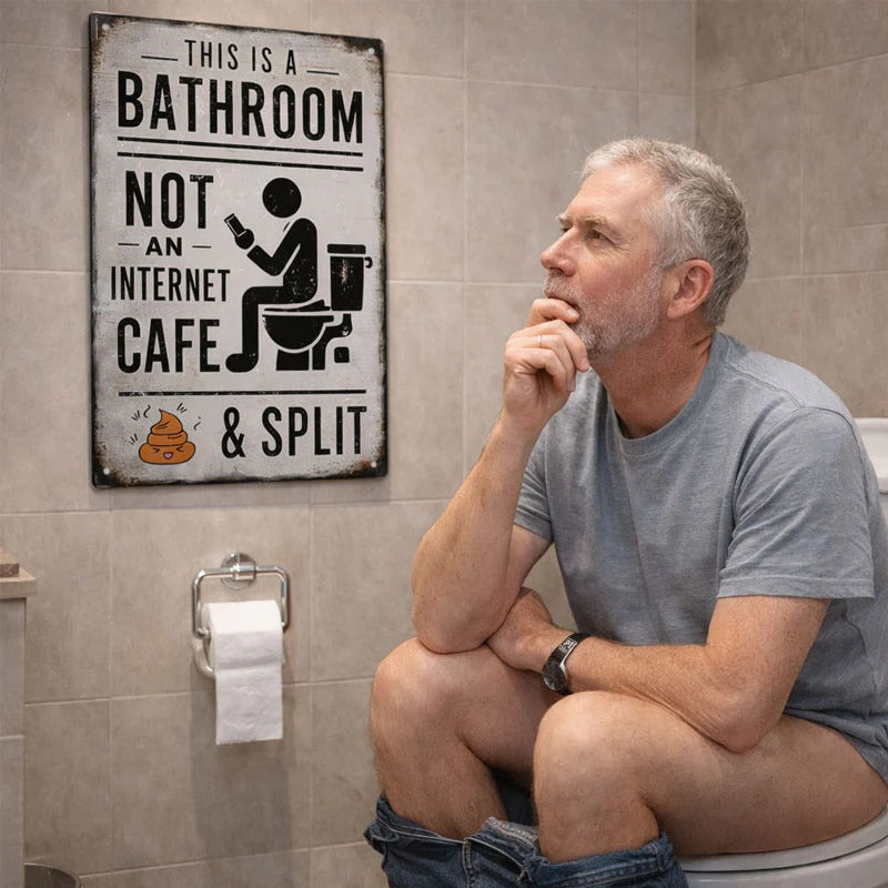 Bathroom Café Closed – Funny Metal Sign