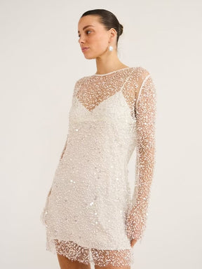 OpalGlow – Luxury Handcrafted Party Dress