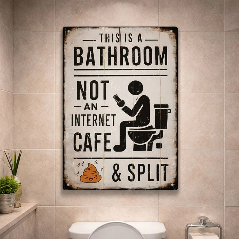 Bathroom Café Closed – Funny Metal Sign