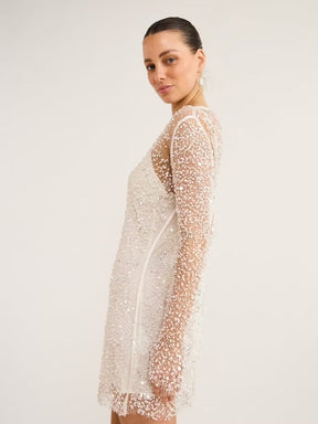 OpalGlow – Luxury Handcrafted Party Dress