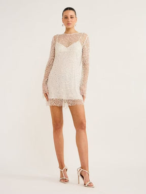 OpalGlow – Luxury Handcrafted Party Dress