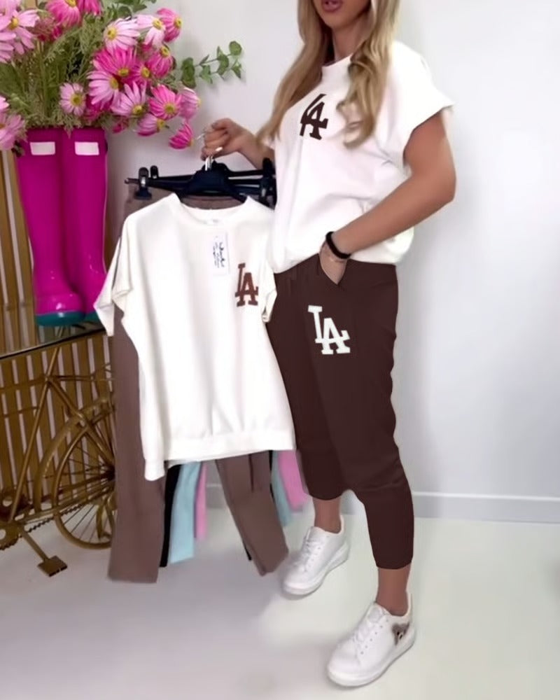 ChillFlow Set – Casual T-Shirt & Pants Duo