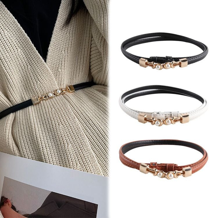 BellaWaist – Pearl Buckle Fashion Belt for Women
