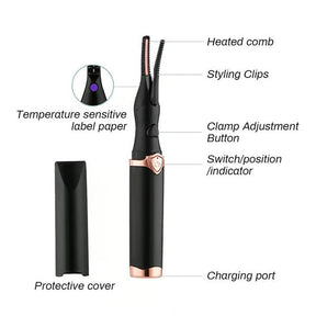 GlamCurl – Heated Eyelash Curler for Lift & Volume (1+1 FREE)