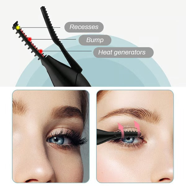 GlamCurl – Heated Eyelash Curler for Lift & Volume (1+1 FREE)