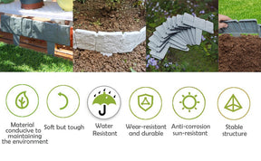 StoneFlex – Imitation Stone Garden Fence Border