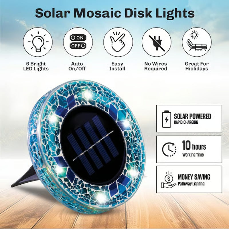 NightMosaic – Waterproof Solar Pathway Lights