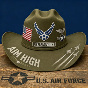 FreedomRidge – Aim High Air Force Western Hat