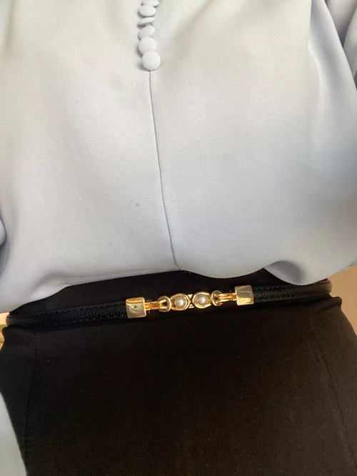 BellaWaist – Pearl Buckle Fashion Belt for Women