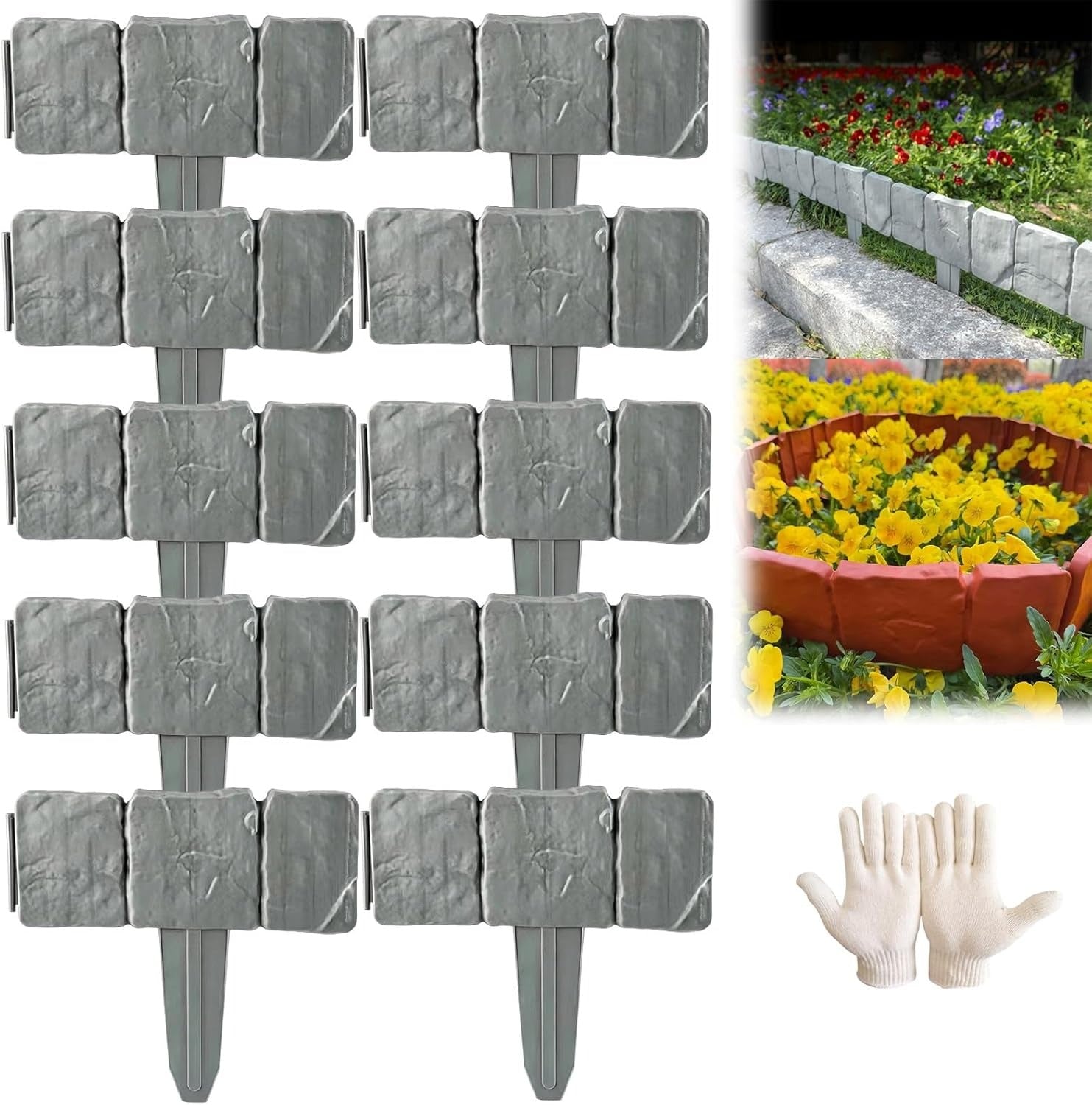 StoneFlex – Imitation Stone Garden Fence Border