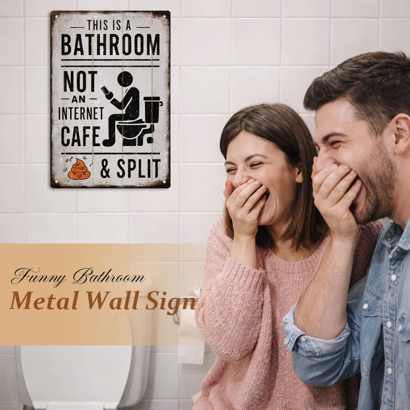 Bathroom Café Closed – Funny Metal Sign