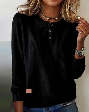 RaglaMode – Stylish Button Sleeve Pullover