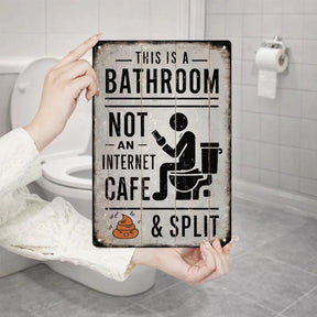 Bathroom Café Closed – Funny Metal Sign