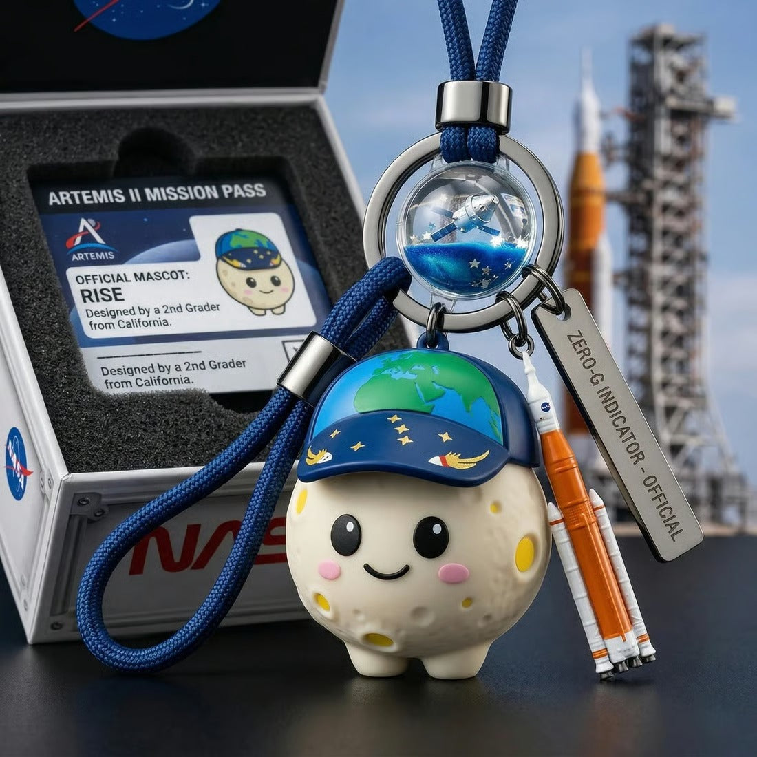 CosmoRise – Space Explorer Keychain