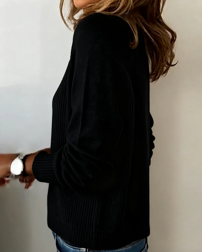 RaglaMode – Stylish Button Sleeve Pullover