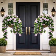FloraVibe – Faux Crepe Myrtle Floral Hanging Basket