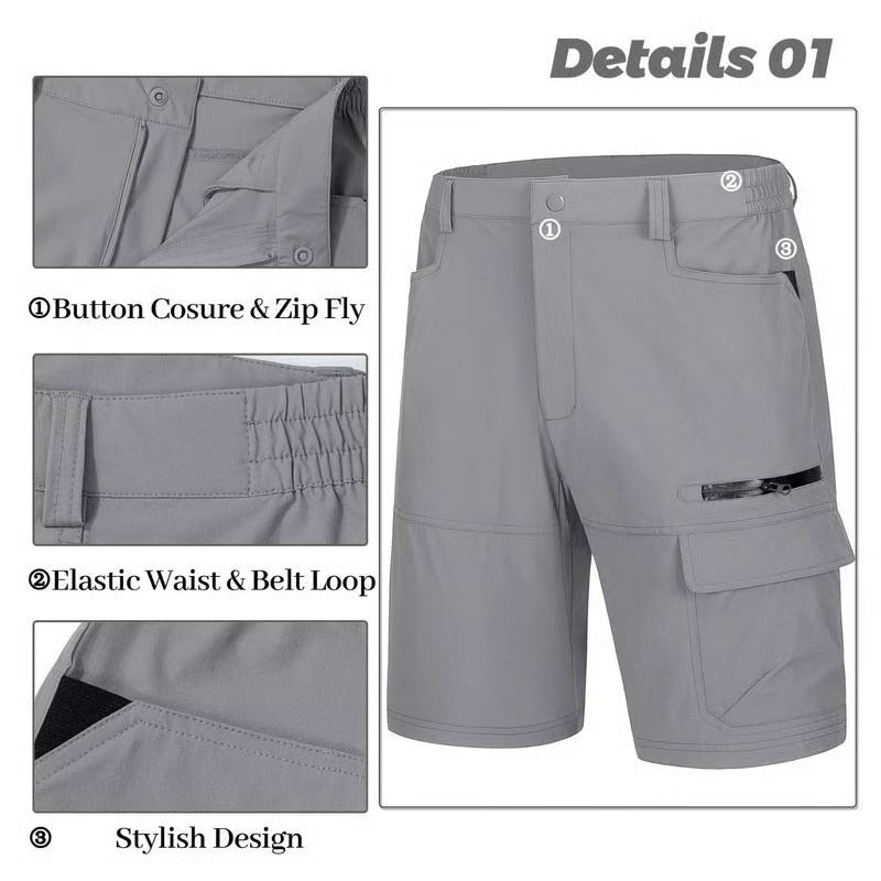 RuggedFlex – Multi-Pocket Cargo Shorts