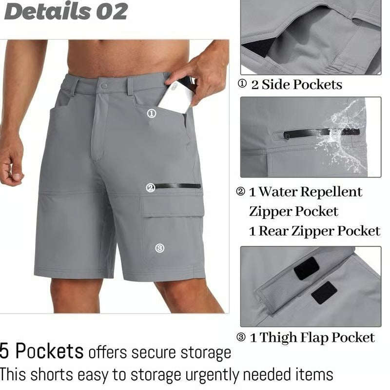 RuggedFlex – Multi-Pocket Cargo Shorts