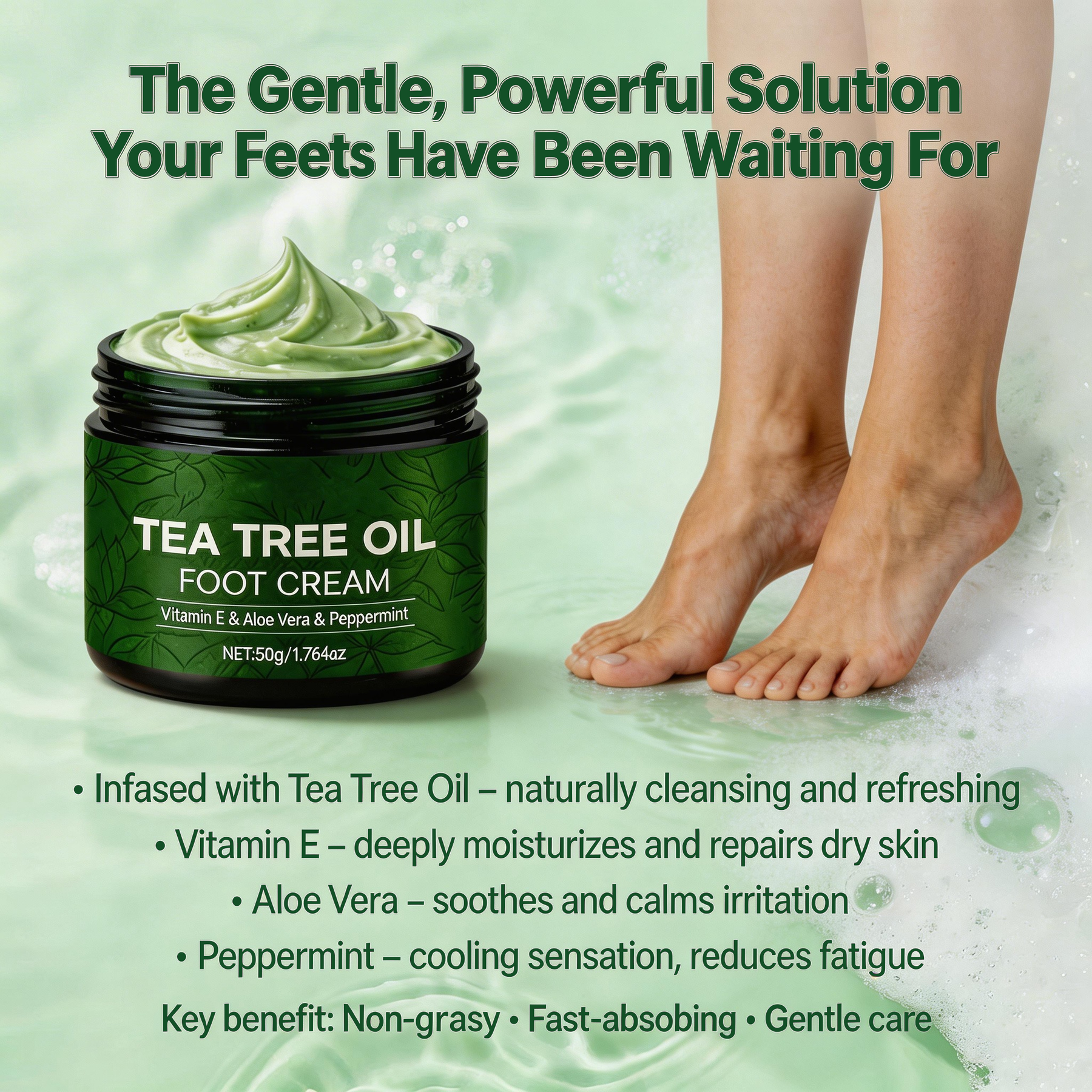 AloeSoothe – Aloe Vera & Tea Tree Foot Moisturizer