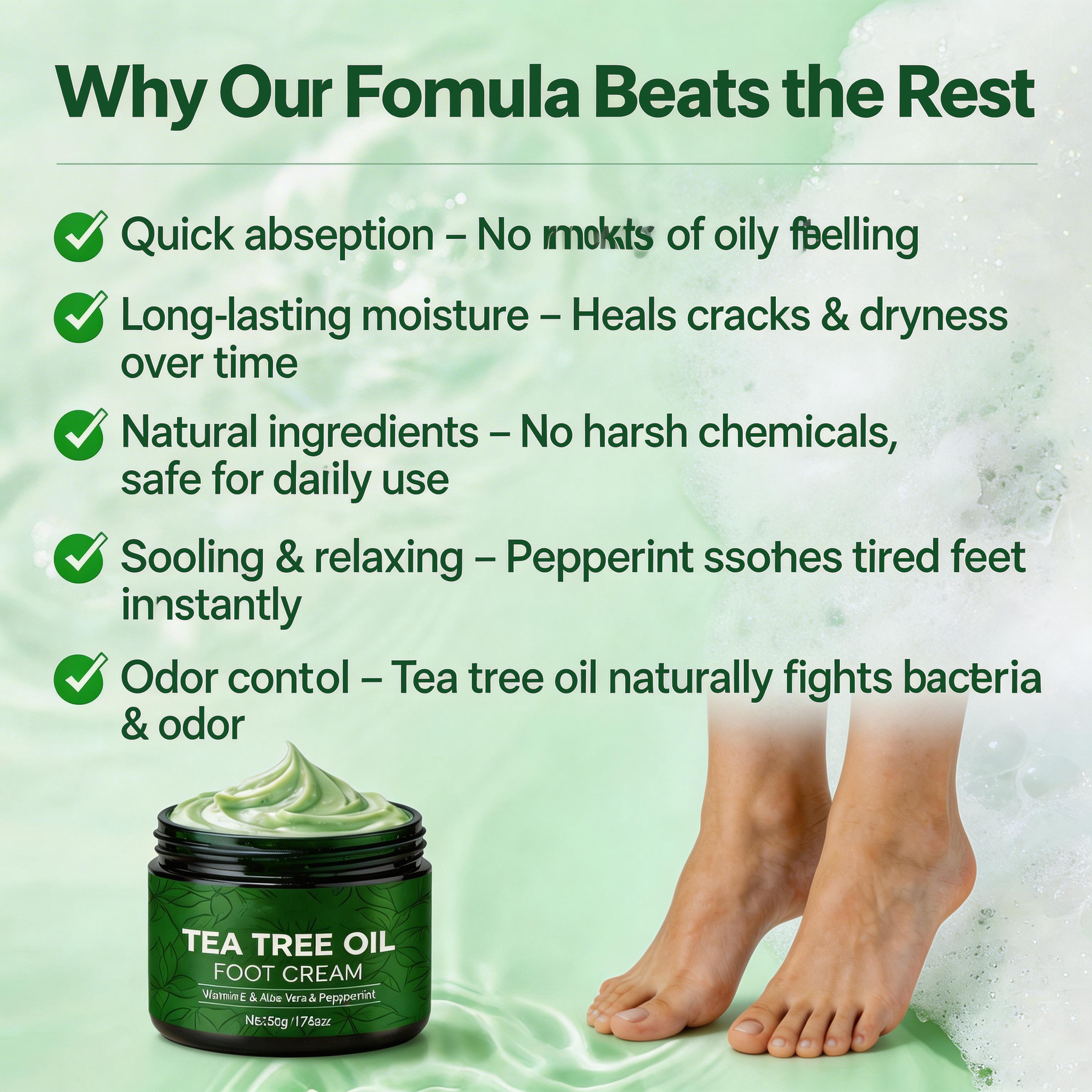 AloeSoothe – Aloe Vera & Tea Tree Foot Moisturizer