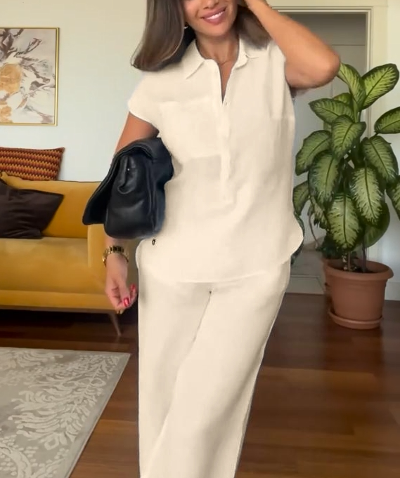 BreezeEase – Relaxed Wide Leg Lounge Set