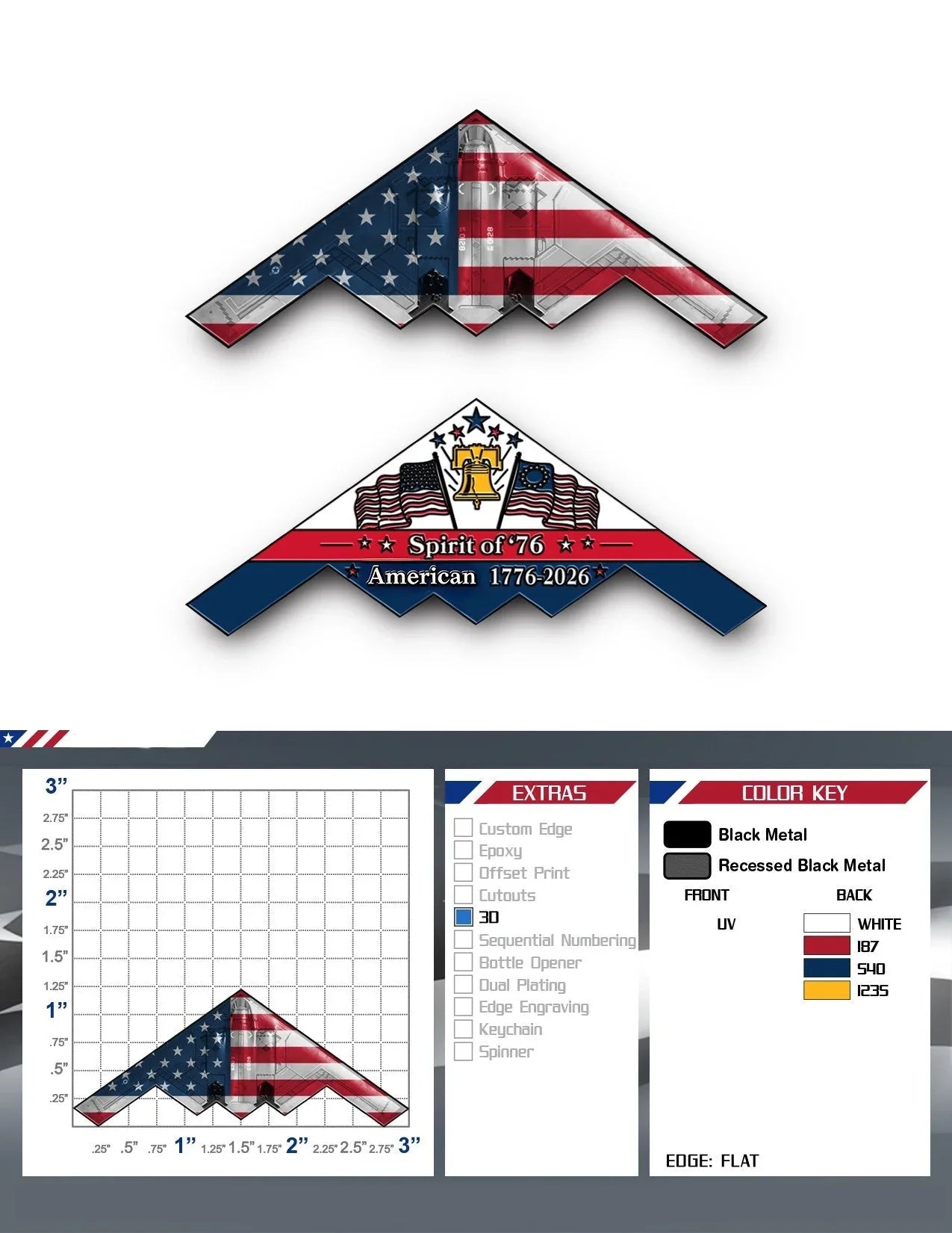 LibertySpirit – ’76 B-2 Stealth Bomber Challenge Coin