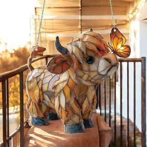 SunMeadow Cow – Glass Style Suncatcher