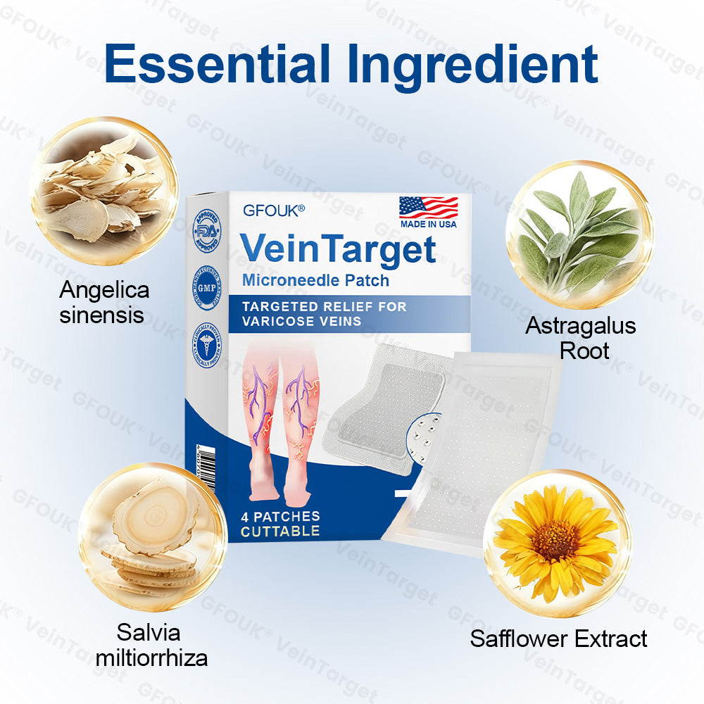 🇺🇸👨‍⚕️✅✅GFOUK® VeinTarget Microneedle Patch⚡Instant Relief, Long-Term Results