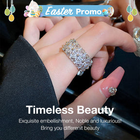 BloomVera – Certified Moissanite Flower Statement Ring