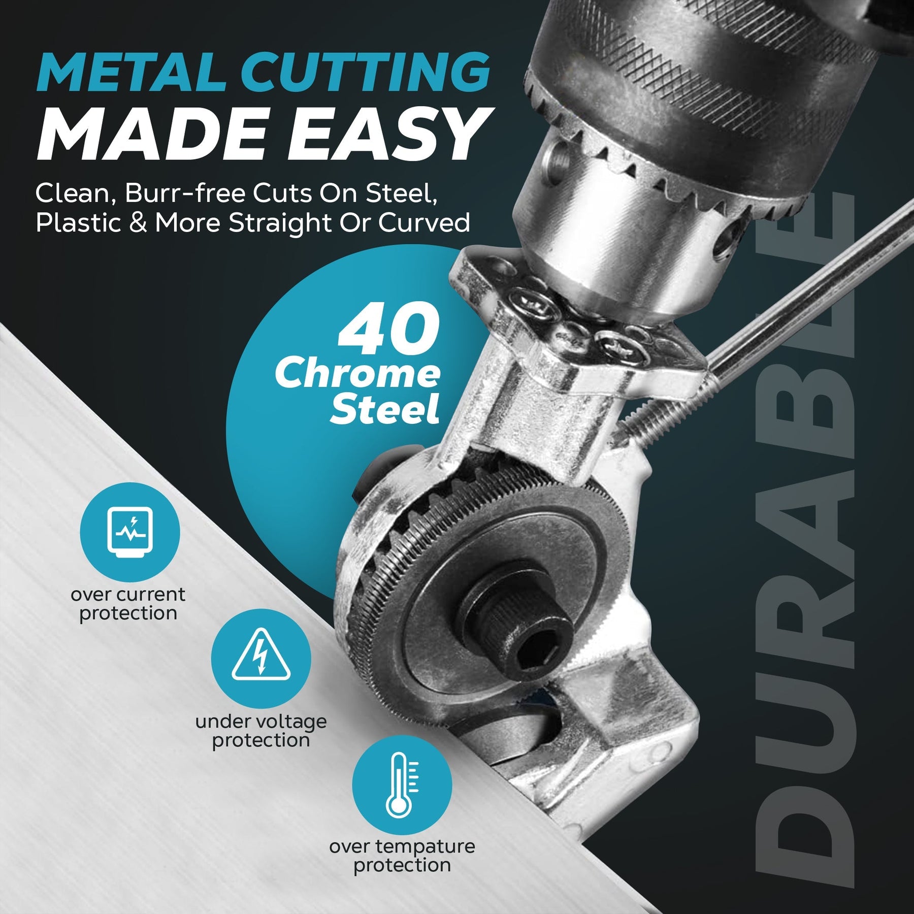Drillshear – Electric Drill Metal Cutter Attachment