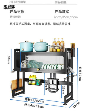 ClearNest – Transparent Kitchen Dishes Rack Cabinet