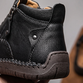 Hudson — Hand-Stitched Leather Ankle Boots