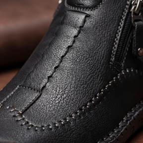 Hudson — Hand-Stitched Leather Ankle Boots