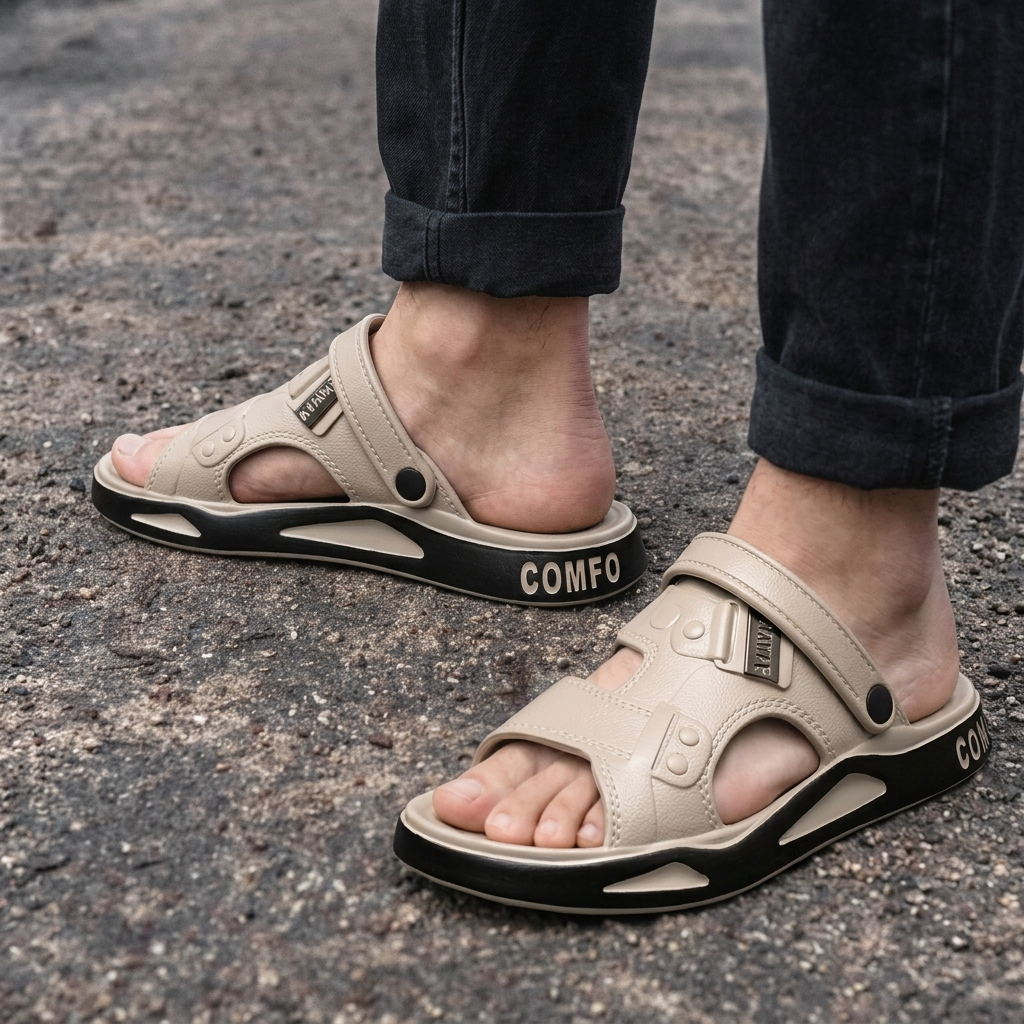 Stratford — Platform Sport Slide with Adjustable Strap