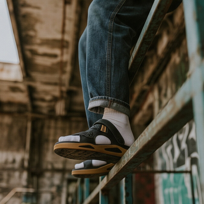 Stratford — Platform Sport Slide with Adjustable Strap