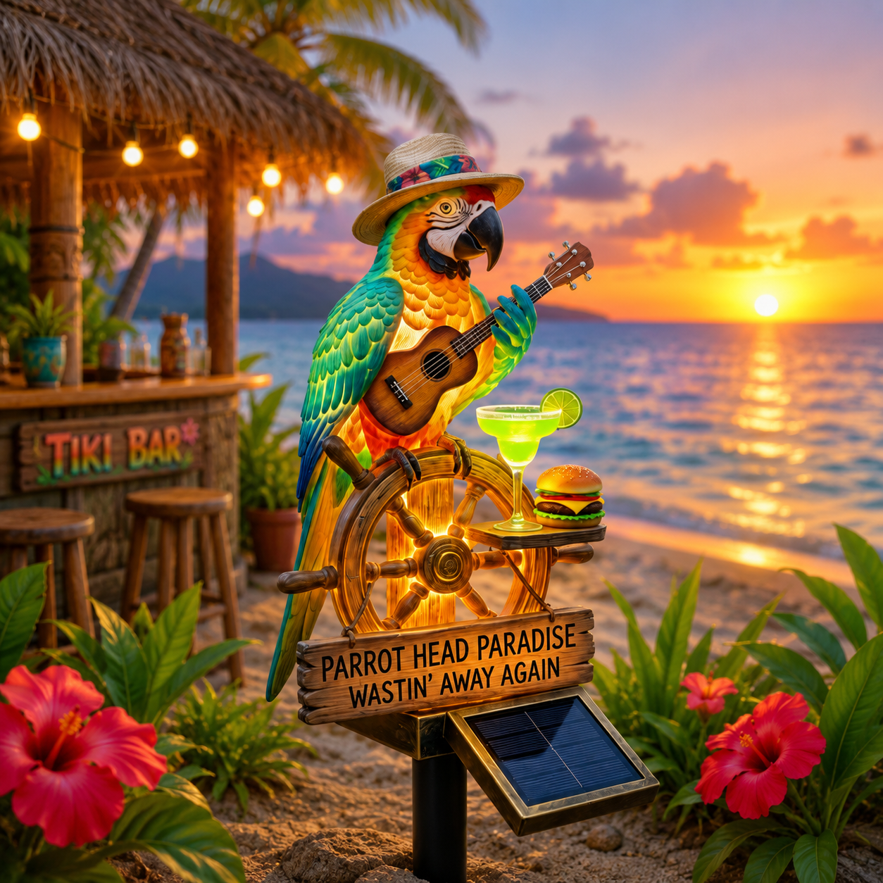 NatureGlow – Solar Illuminated Parrot Garden Decor