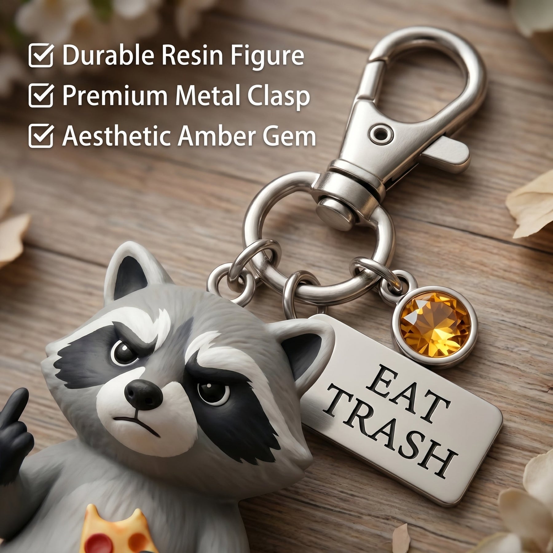 MoodPanda – Funny Trash Panda Keychain