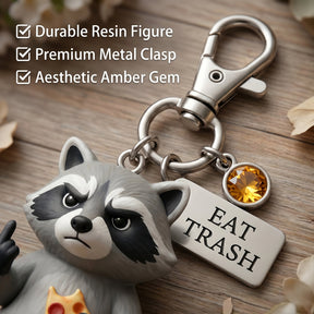 MoodPanda – Funny Trash Panda Keychain