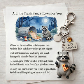 MoodPanda – Funny Trash Panda Keychain